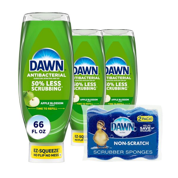 3-Pack Dawn Antibacterial EZ-Squeeze Liquid Soap