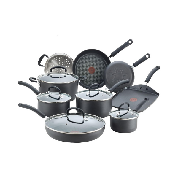 T-fal Ultimate Hard Anodized Nonstick 14 Piece Cookware Set Oven & Dishwasher Safe