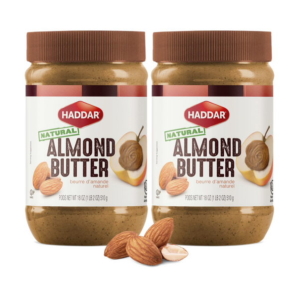 Haddar Natural Almond Butter, OU Passover, 2 Pack