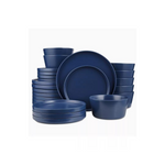 24-Piece Stone Lain Celina Stoneware Round Dinnerware Set (Blue)