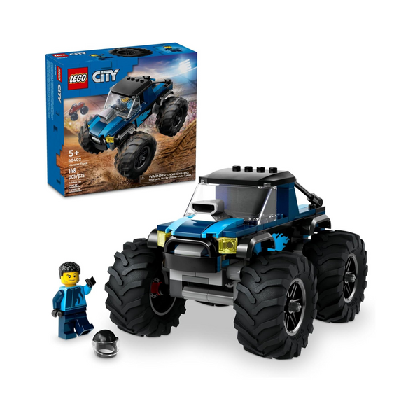 148-Pc LEGO City Blue Monster Truck Off-Road Toy Mini Monster Truck