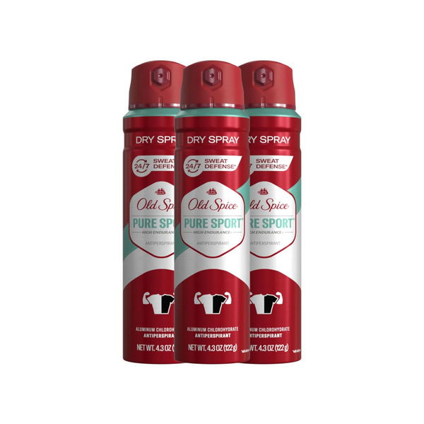 Old Spice Men’s High Endurance Anti-Perspirant and Deodorant Spray (Pack of 3)