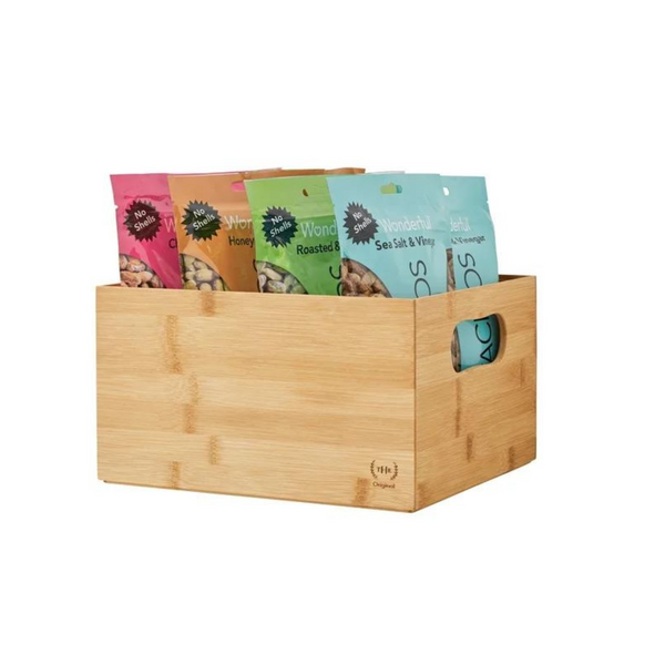 2-Pack The Home Edit Small Bamboo Organizing & Storage Bin (10.5" x 9.5" x 6")