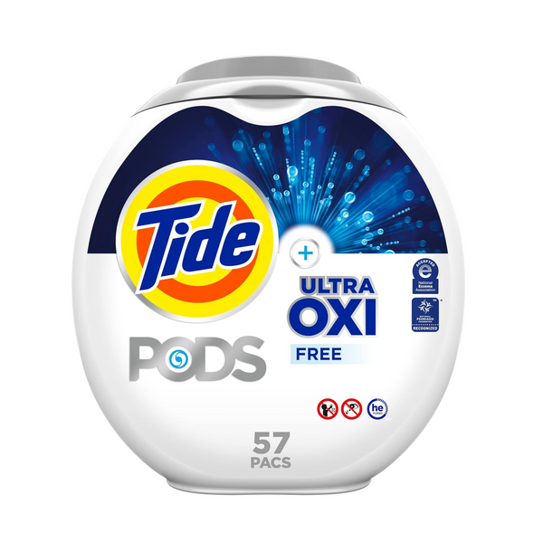 57-Count Tide PODS Ultra OXI Free Laundry Detergent Pacs + $14 Amazon Credit