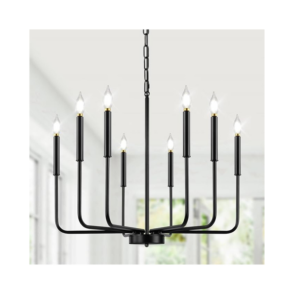 8-Light Black Chandelier