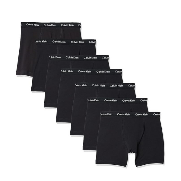 7-Pack Calvin Klein Men's Cotton Stretch Boxer Briefs (Black, Large)