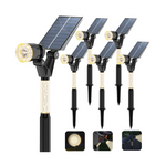 6-Pack Outdoor Waterproof IP68 Warm White Solar Spot Lights