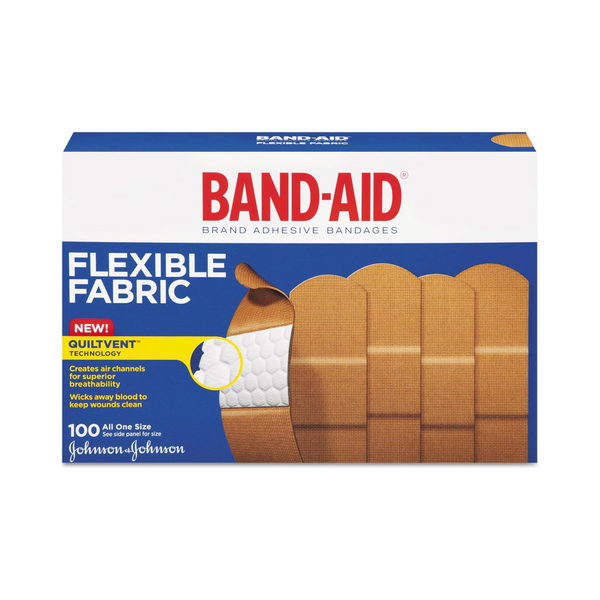 Band-Aid Flexible Fabric Adhesive Bandages, 100 Count