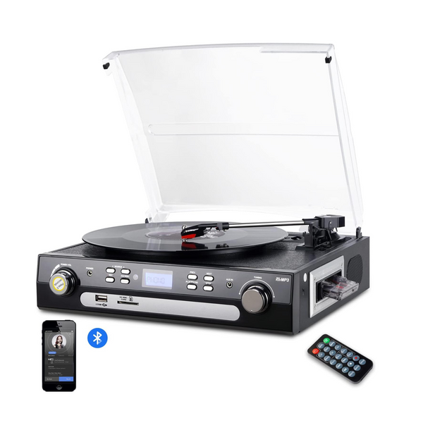 Digitnow Bluetooth Record Player With Stereo Speakers