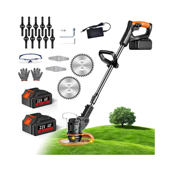 Yozknfo 4000mAh 21V Battery Operated Electric Weed Wacker