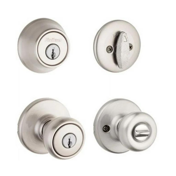 Kwikset 690 Tylo Keyed Entry Knob & Single Cylinder Deadbolt Combo Pack