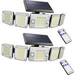 2-Pack Onforu IP65 Waterproof 5W 3000LM 280 LED Solar Lights