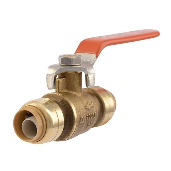 1/2" SharkBite Brass Push-To-Connect Ball Valve