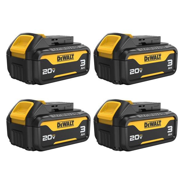 DeWalt 4-Pack 20V 3.0Ah MAX Lithium-Ion Premium Batteries