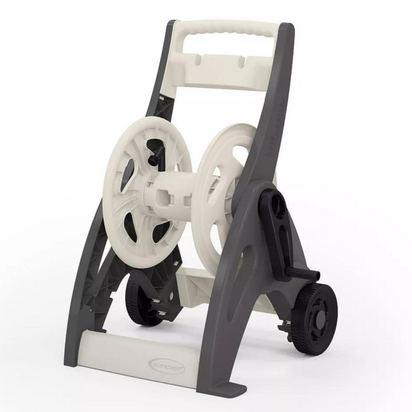 175' Suncast Garden Resin Hose Reel Mobile Cart (Gray)