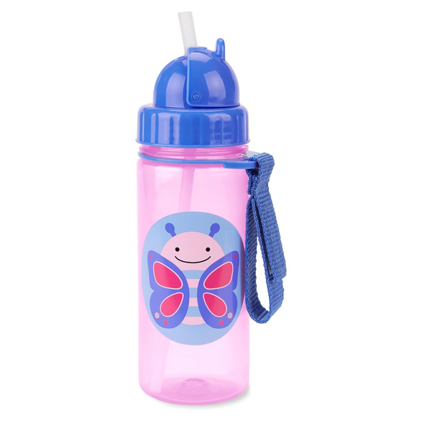 Skip Hop Toddler Sippy Cup with Straw, Zoo Straw Bottle 13 oz