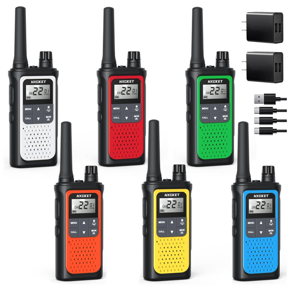 6 Pack 22 Channel Long Range Walkie Talkies