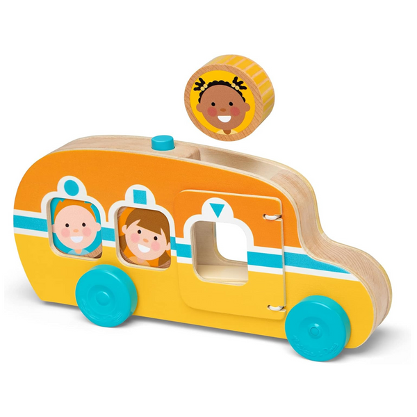 Melissa & Doug Go Tots Wooden Roll & Ride Bus