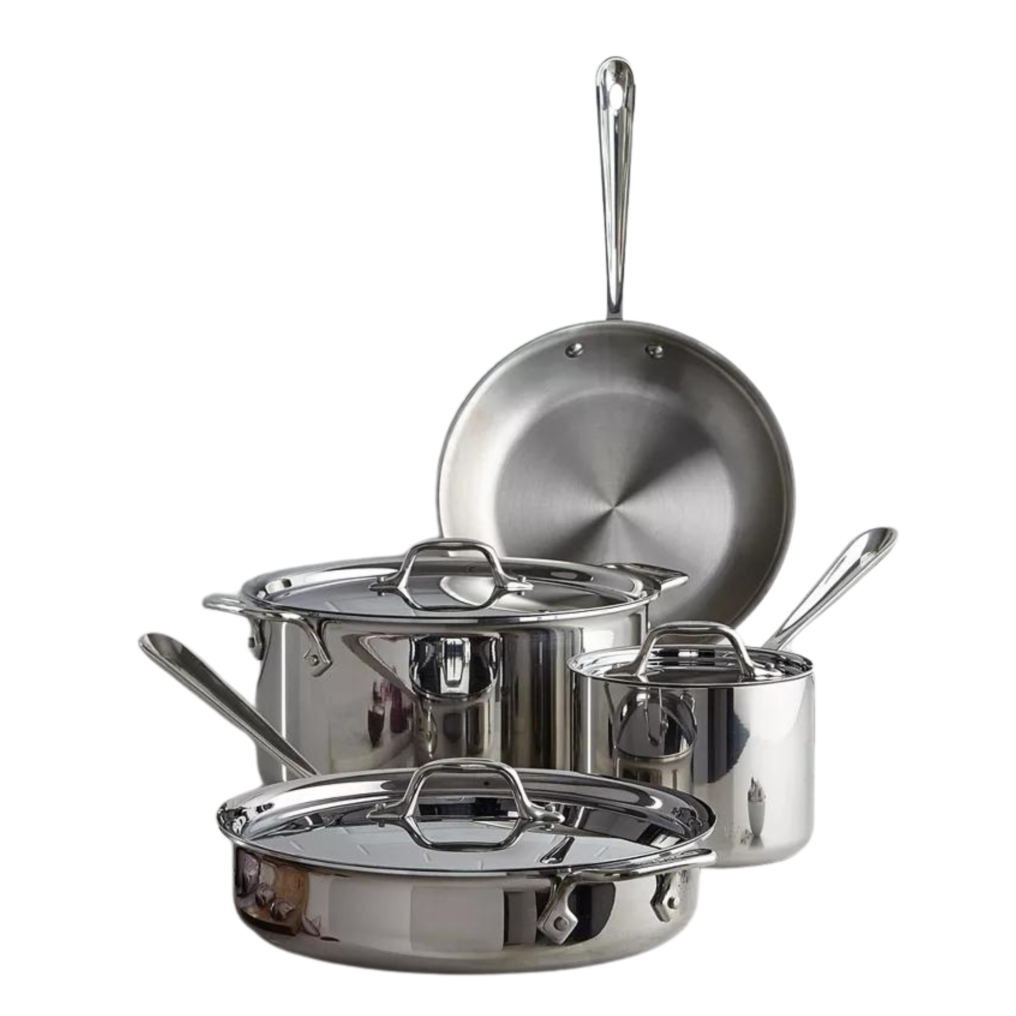 All-Clad D3 3-Ply Stainless Steel 7 Piece Cookware Set