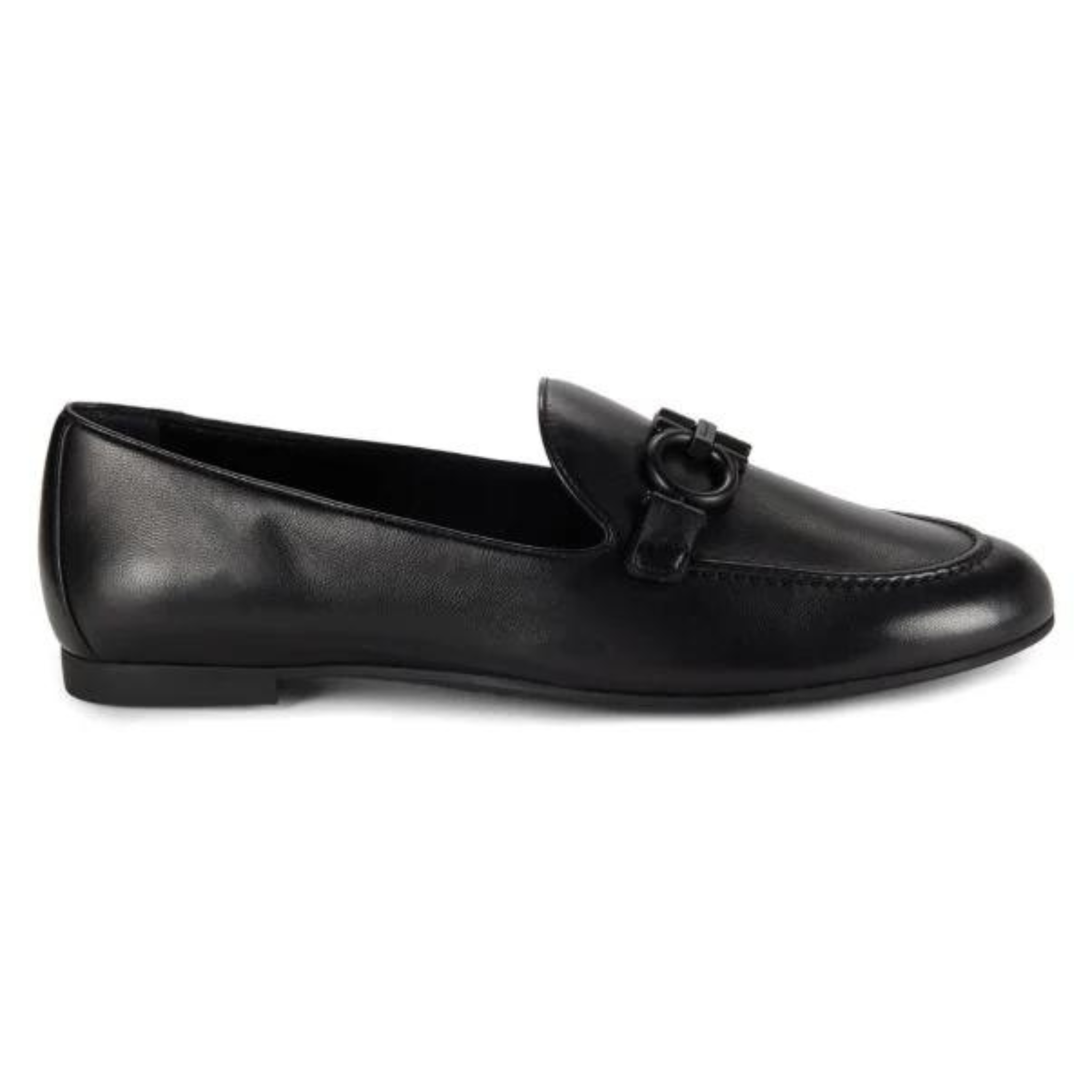 Ferragamo Trifoglio Women's Apron Toe Leather Loafers