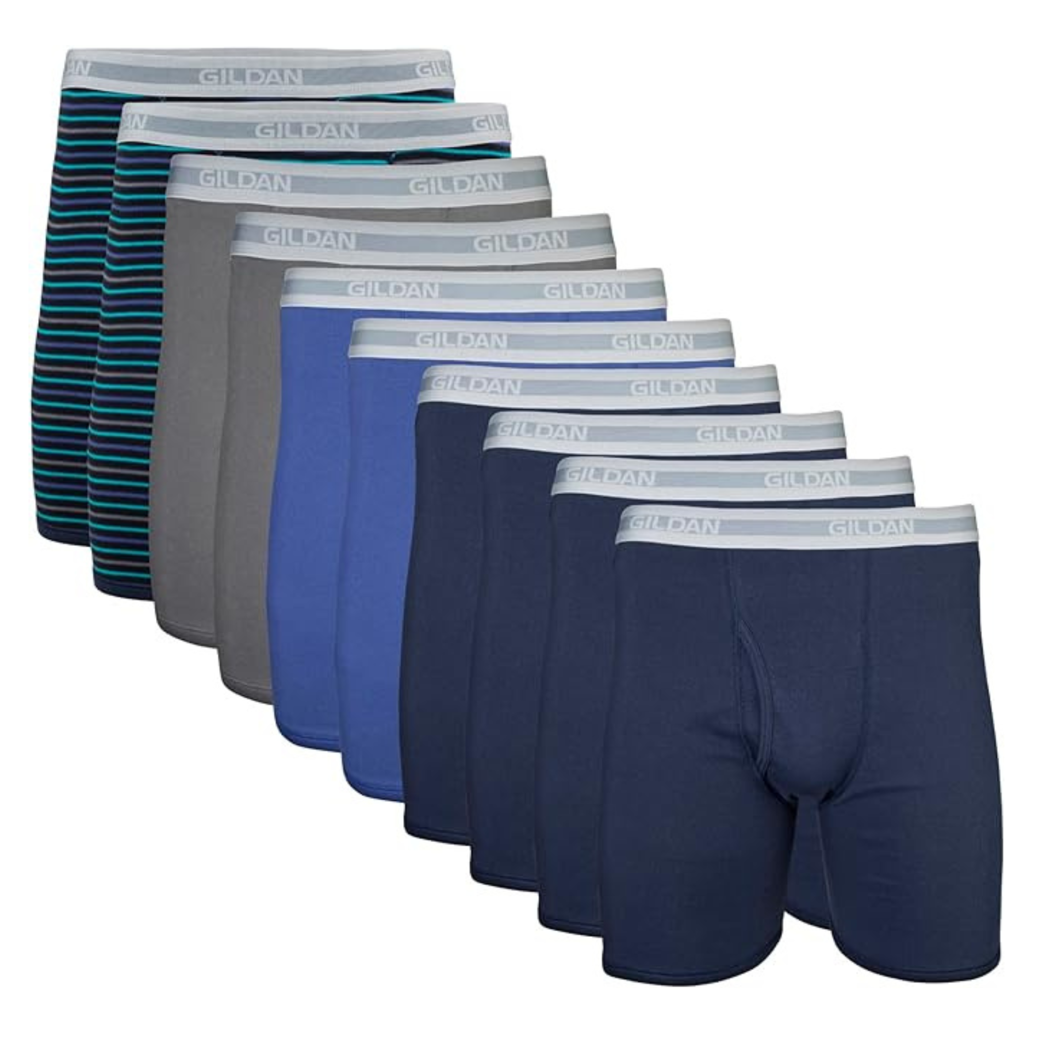 Gildan Mens Underwear Boxer Briefs (10 Pairs)