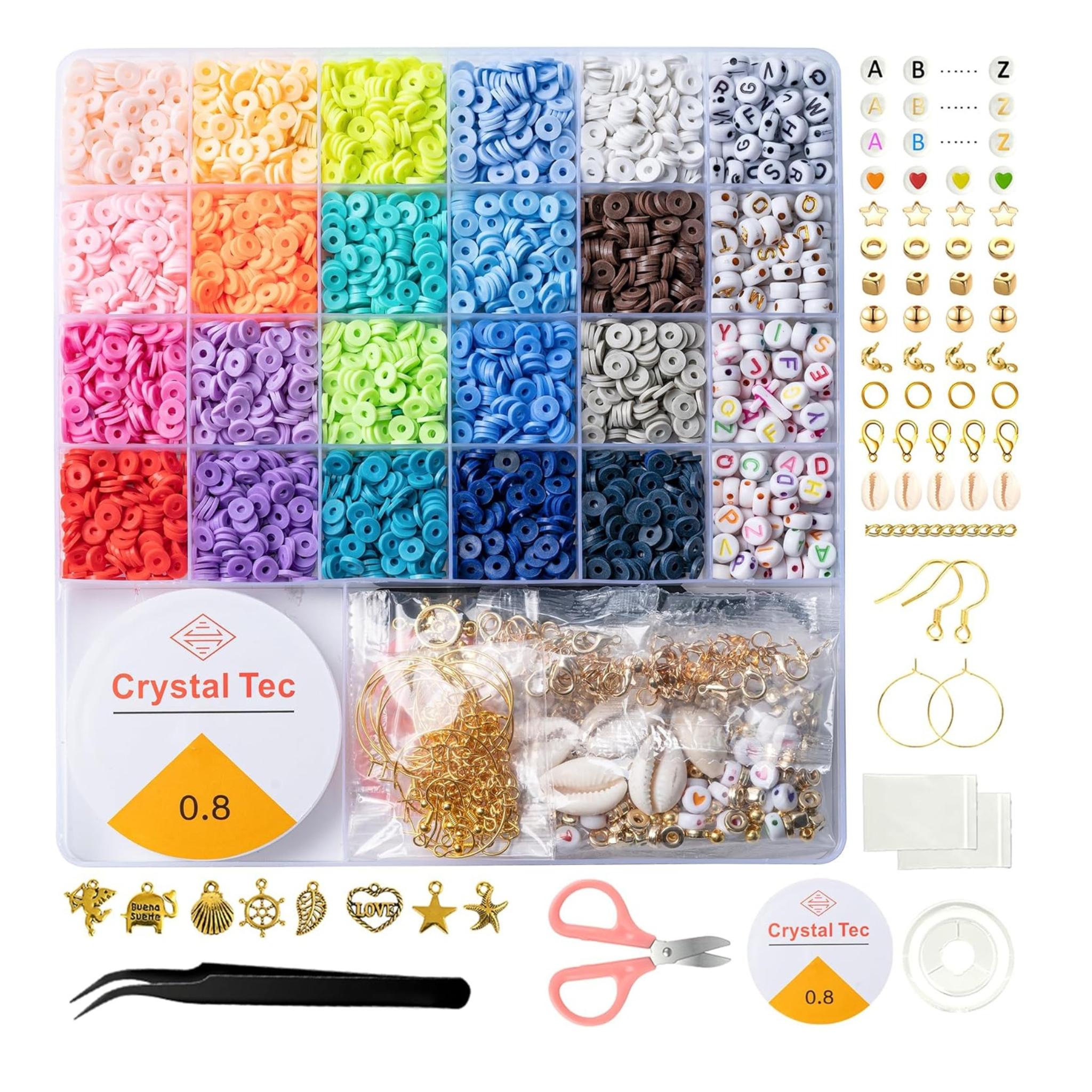 5040 Pcs Clay Beads Bracelet Making Kit