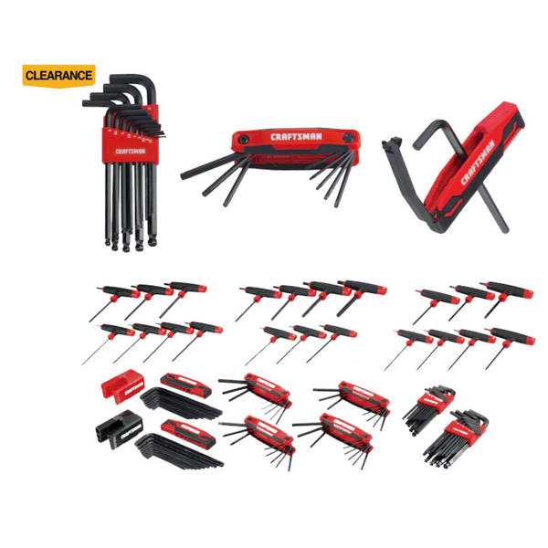 100-Key Craftsman SAE & Metric Hex Key Set