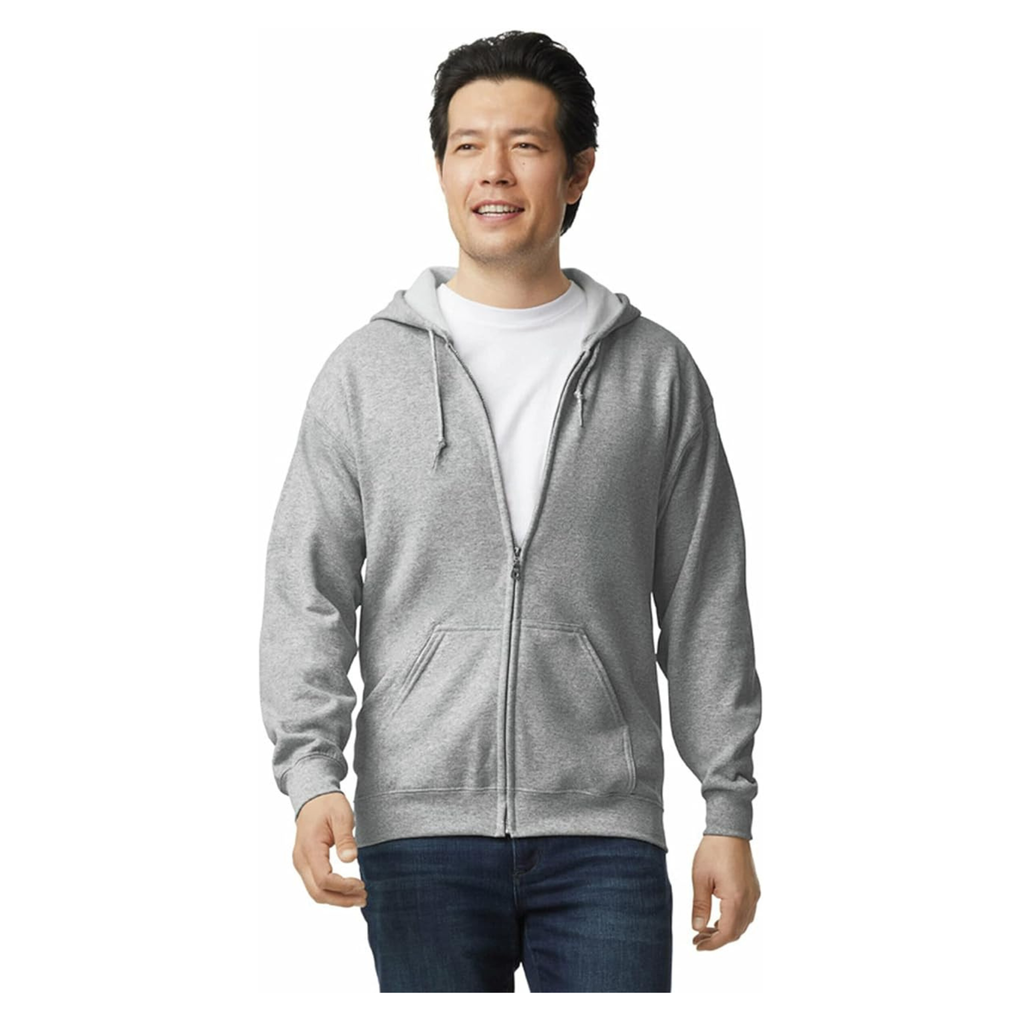 Gildan Unisex Adult Fleece Zip Hoodie Sweatshirt