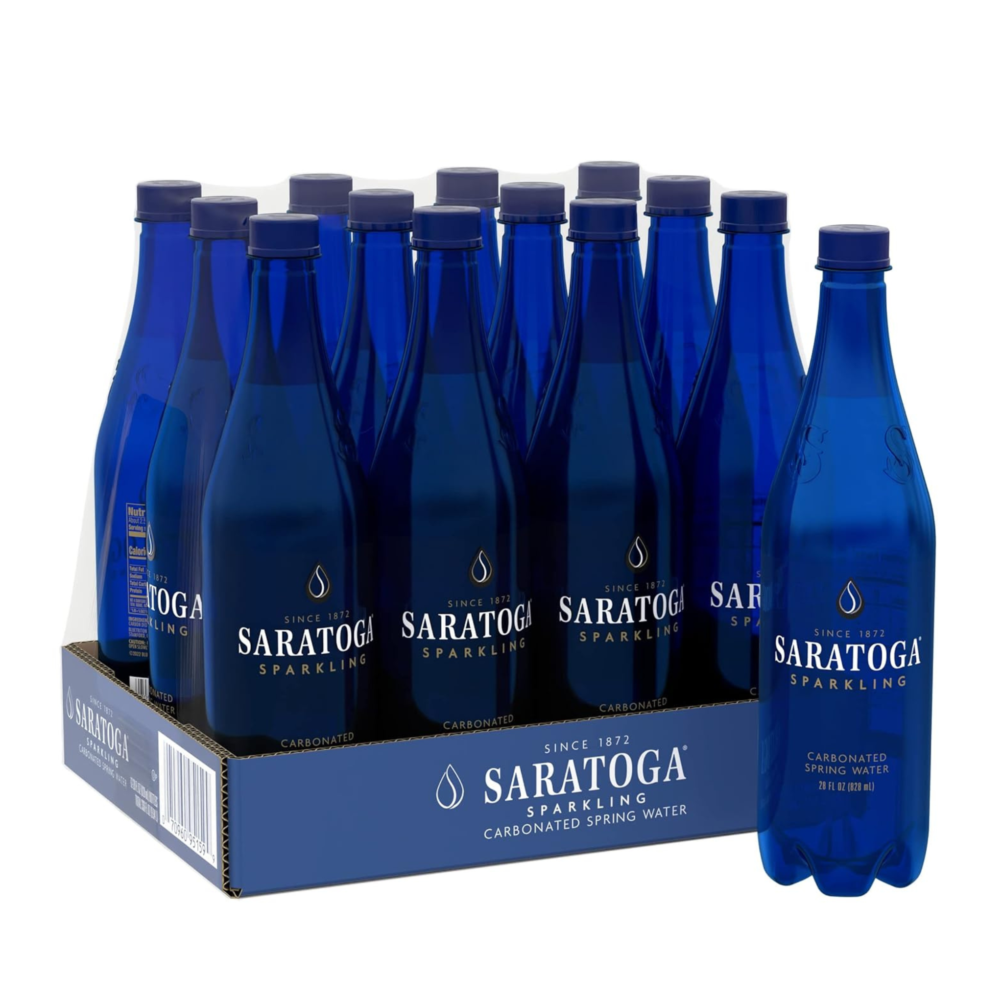 Pack of 12 Saratoga Sparkling Water (28-Oz Plastic Bottles)