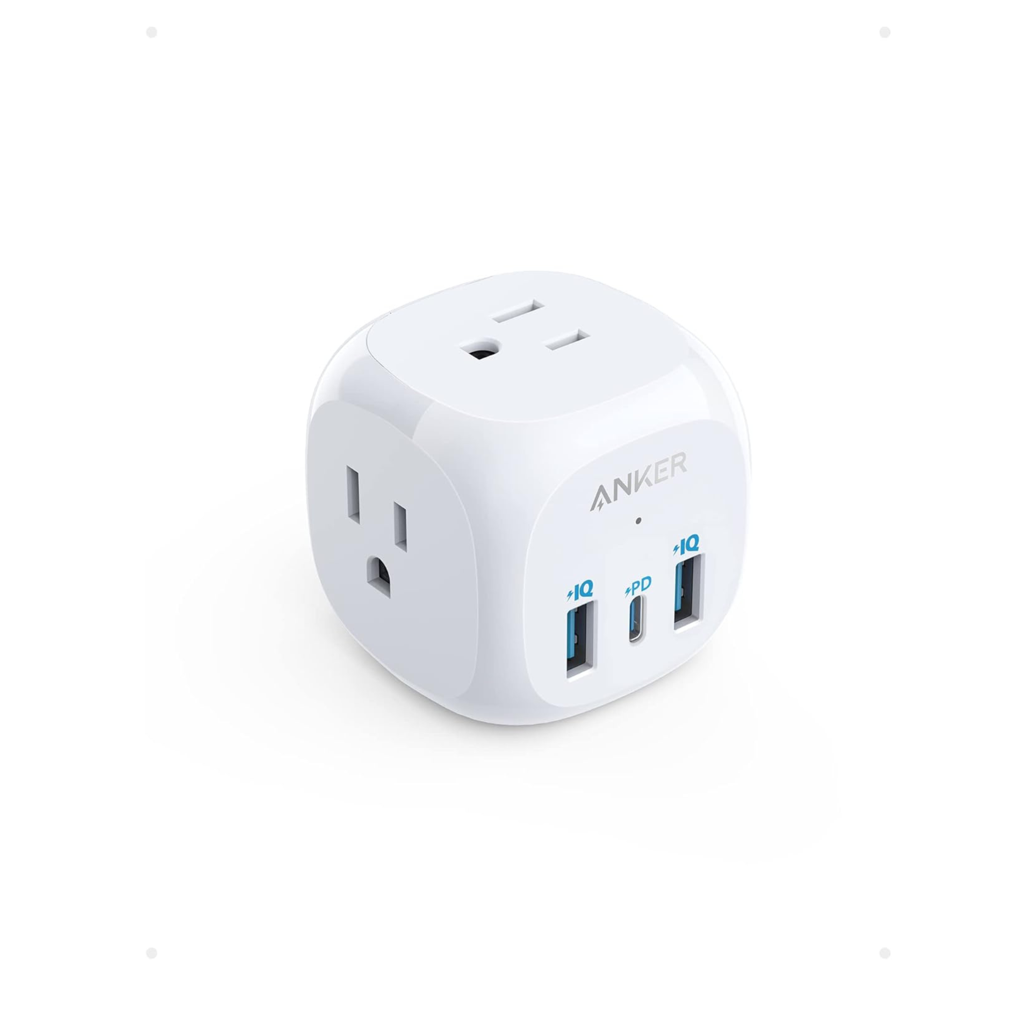 Anker 321 20W Outlet Extender w/3 Outlets, 2 USB-A & 1 USB-C Ports