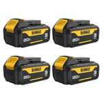 4-Pack DEWALT 20V MAX Battery with LED Charge Indicator