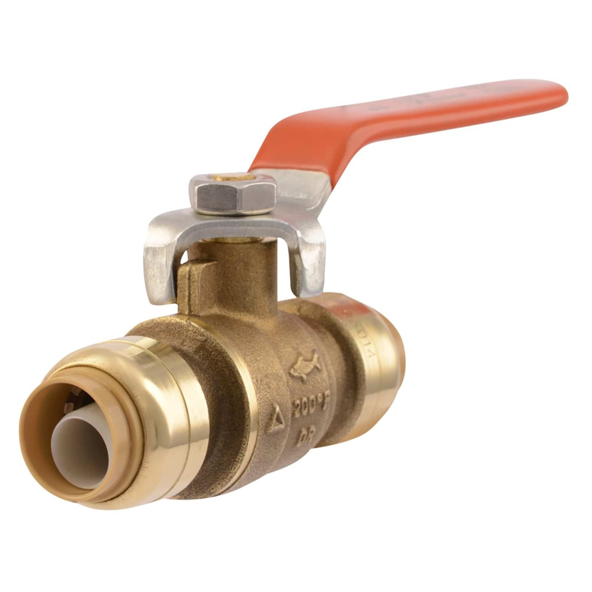 1/2" SharkBite Brass Push-To-Connect Ball Valve Pipe Connector