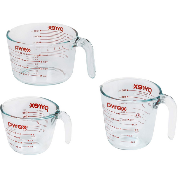 Pyrex 3-Piece Glass Measuring Cup Set