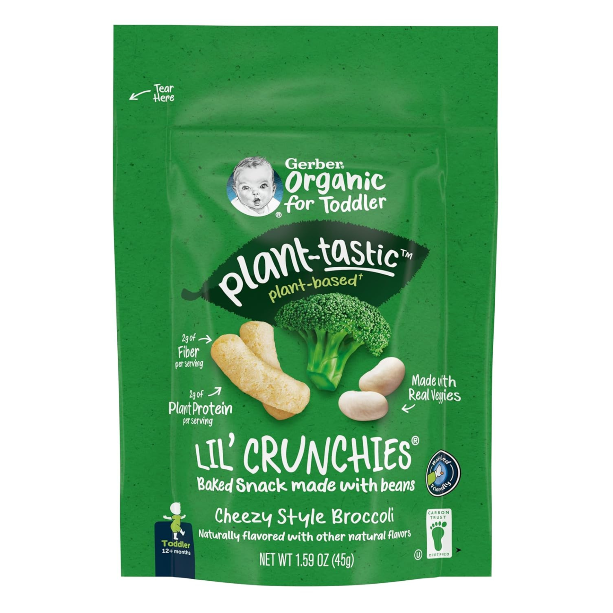 4 Bags Of Gerber Lil Crunchies Cheezy Style Broccoli Puffs
