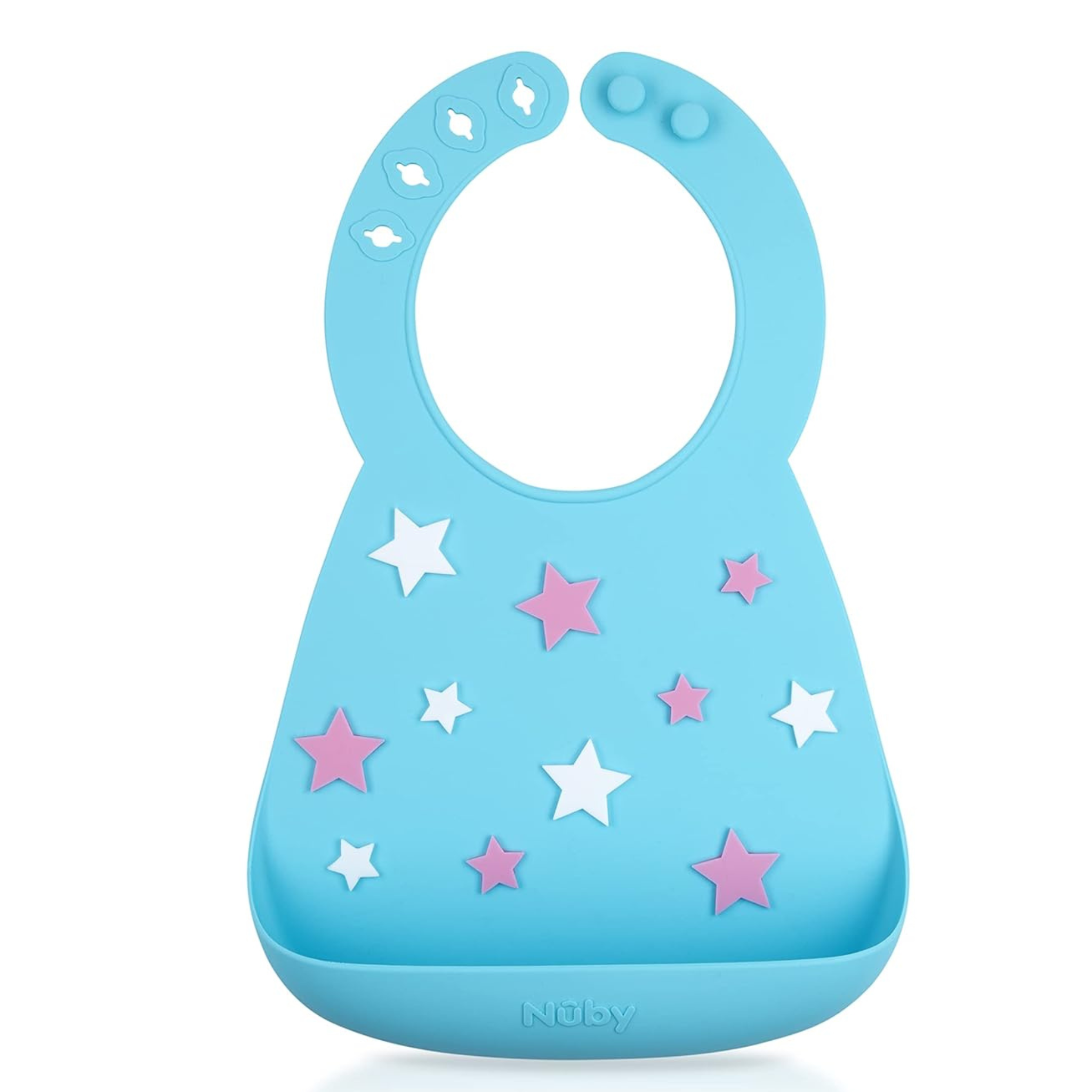 Nuby 3D Soft Silicone Baby Bib with Scoop