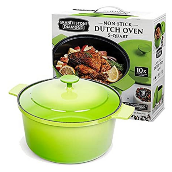 Granitestone Ultra Nonstick Enameled 5 Qt Dutch Oven