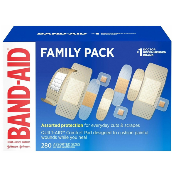 280-Count Band-Aid Adhesive Bandage Family Variety Pack