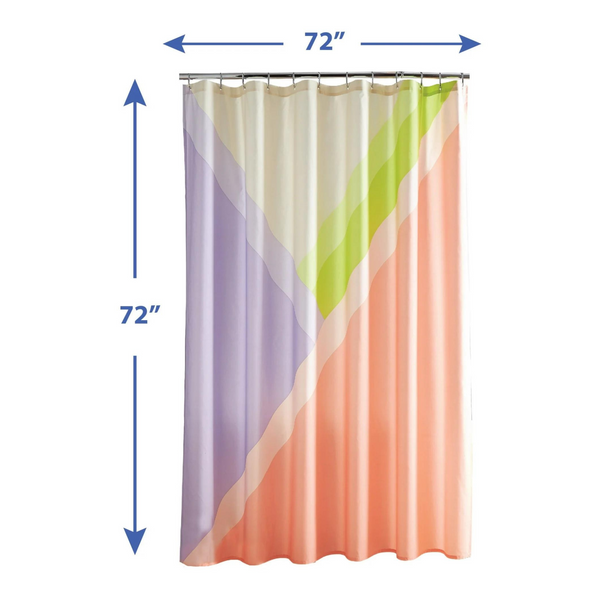 72" x 72" Mainstays Colorblock Shower Curtain