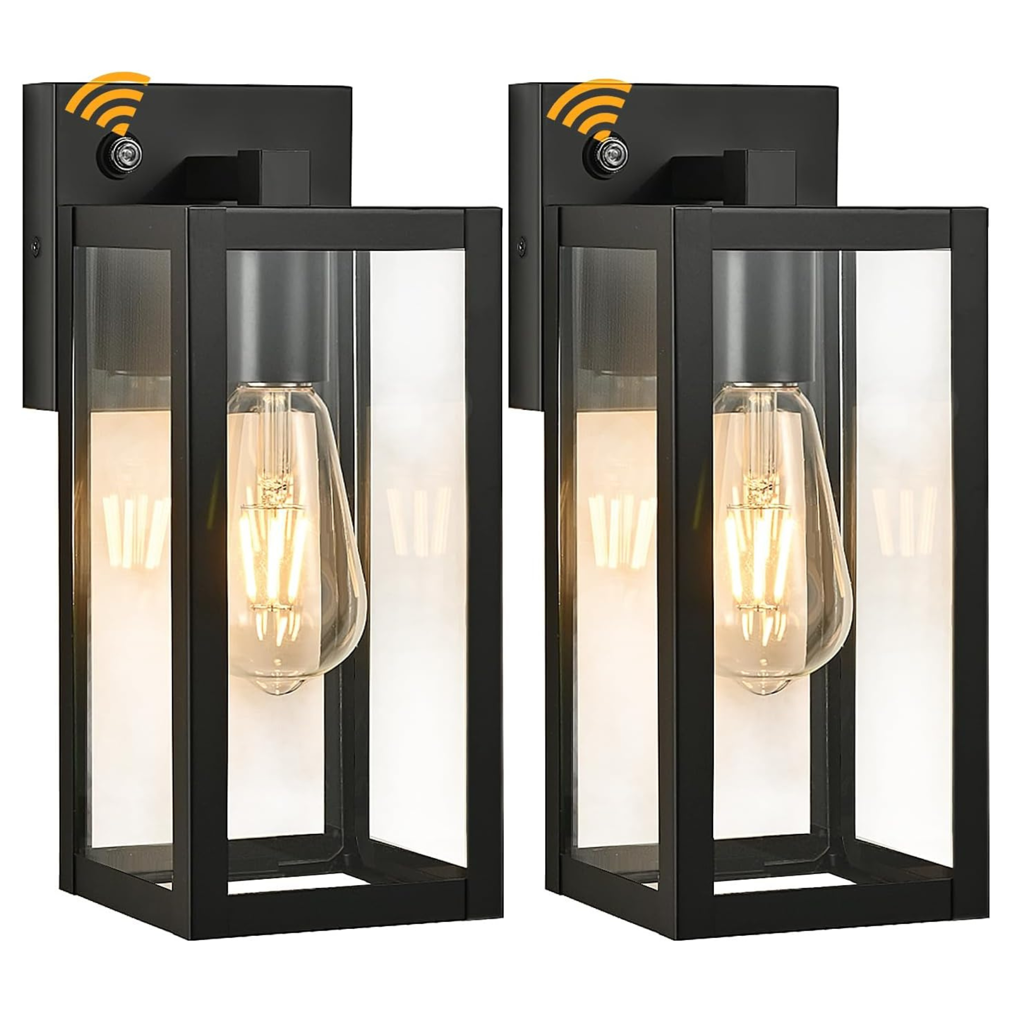 2-Pack Dusk to Dawn Outdoor Wall Lantern