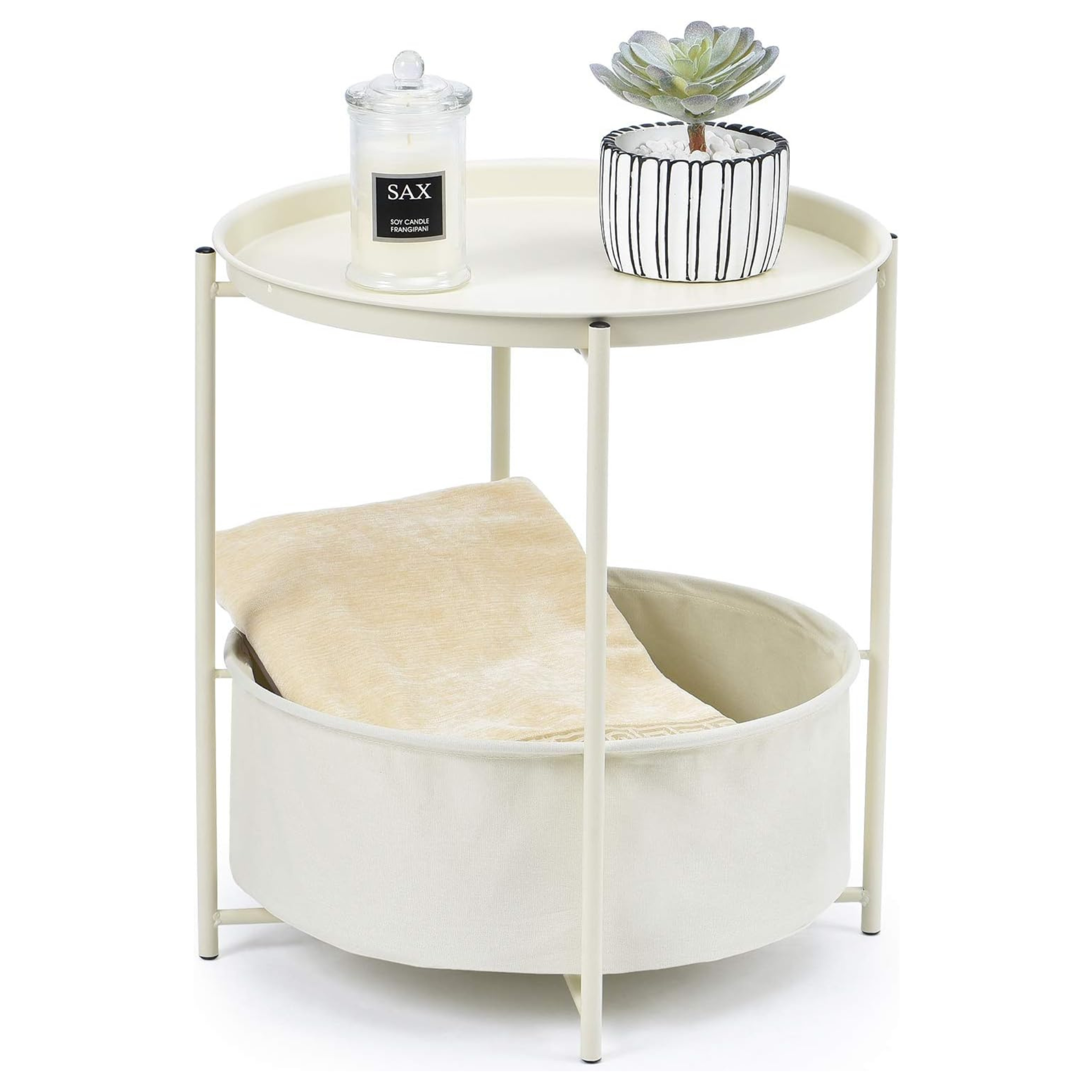 Round Table with Detachable Tray Top