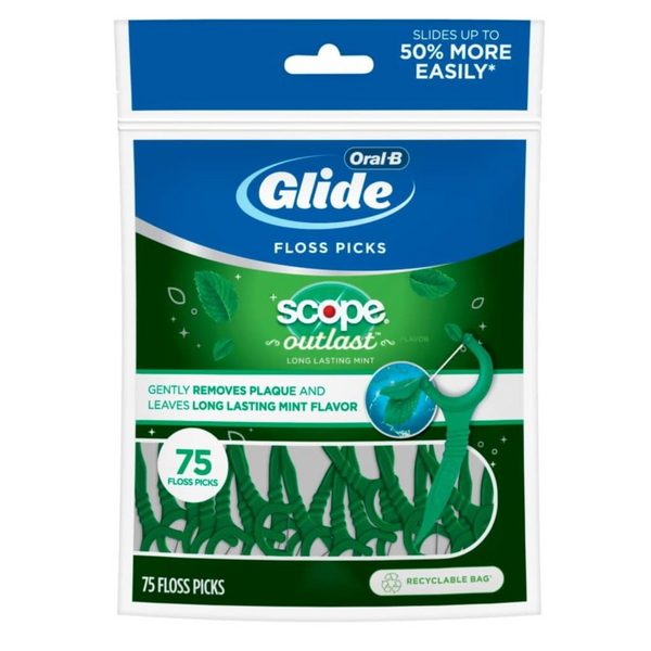 Oral-B Complete Glide Floss Picks, Scope Outlast (75-ct)