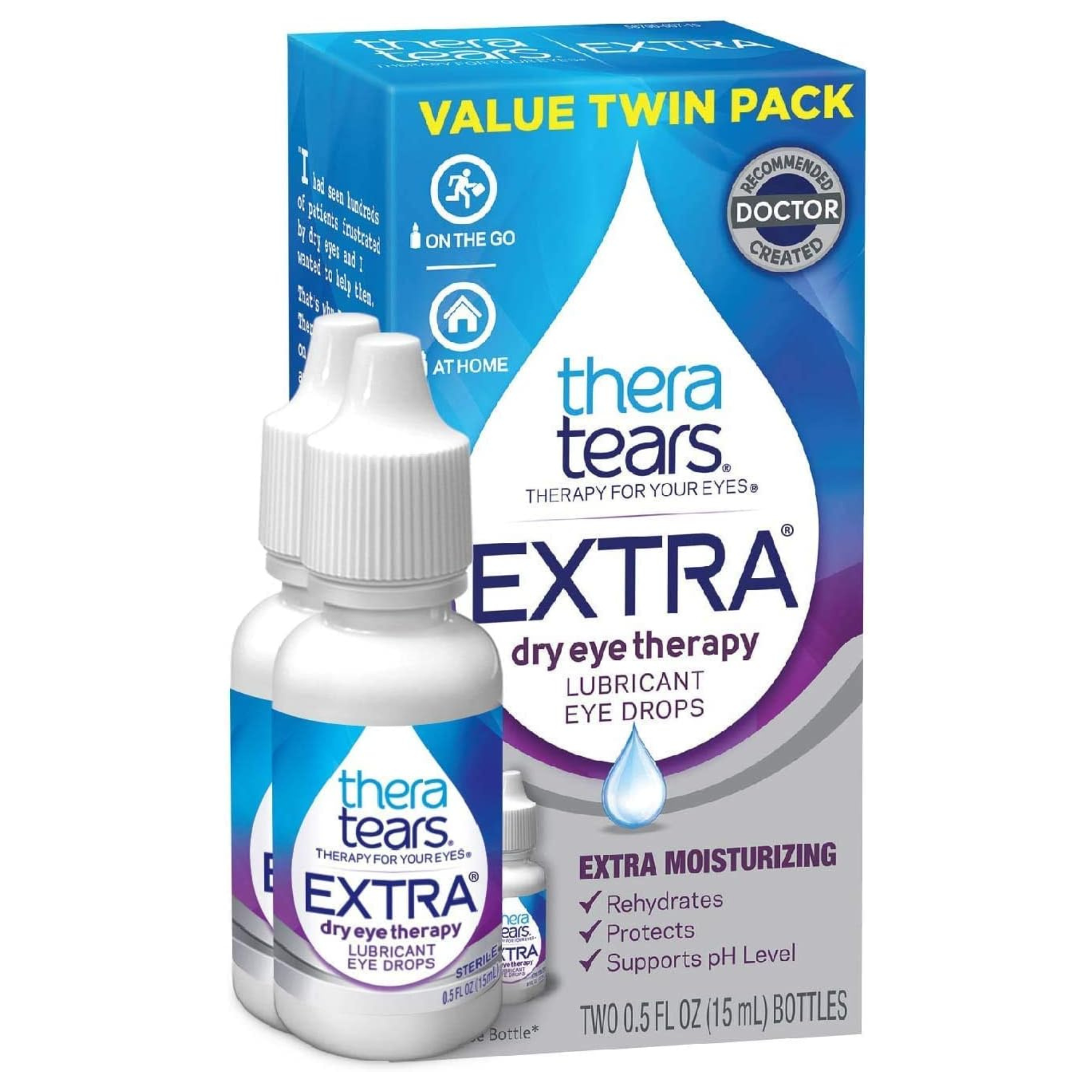2-Pack 0.5-Oz TheraTears Extra Dry Eye Therapy Lubricating Eye Drop