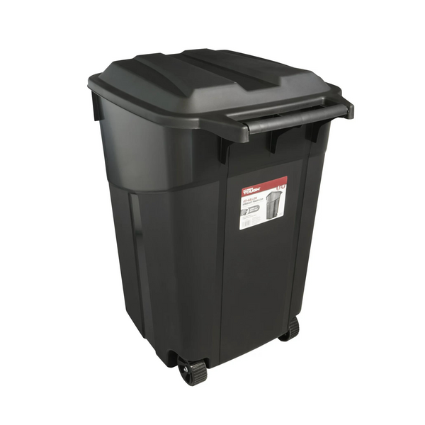 Hyper Tough 45-Gallon Plastic Garbage Can with Attached Lid