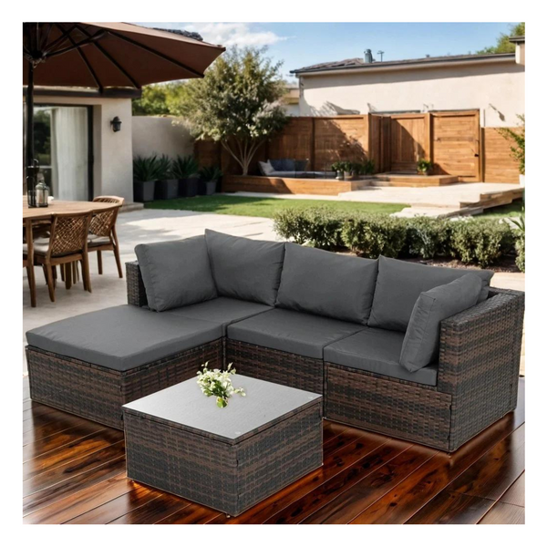 5-Piece Highsound All Weather Outdoor Sofa Patio Furniture Sets