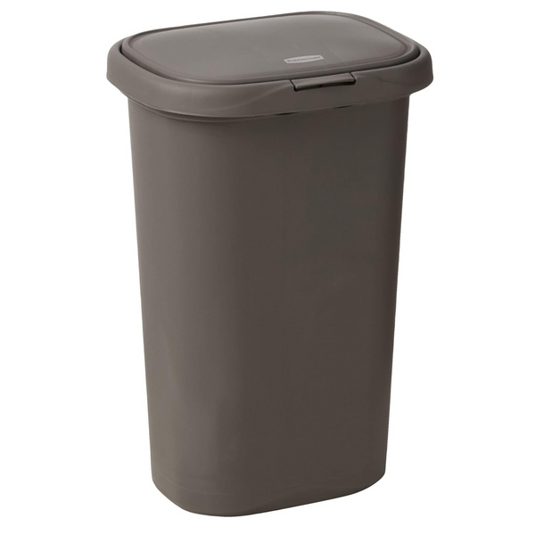 Rubbermaid Spring Top Kitchen Bathroom Trash Can with Lid, 13 Gallon