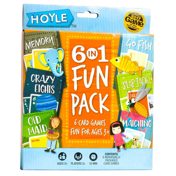 Hoyle 6 In 1 Fun Pack Kids Playing Cards Games