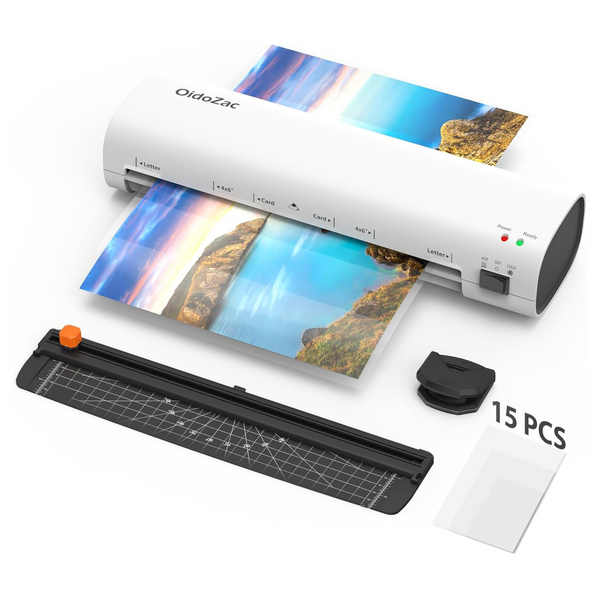 Laminator Machine with 15 Laminating Pouches