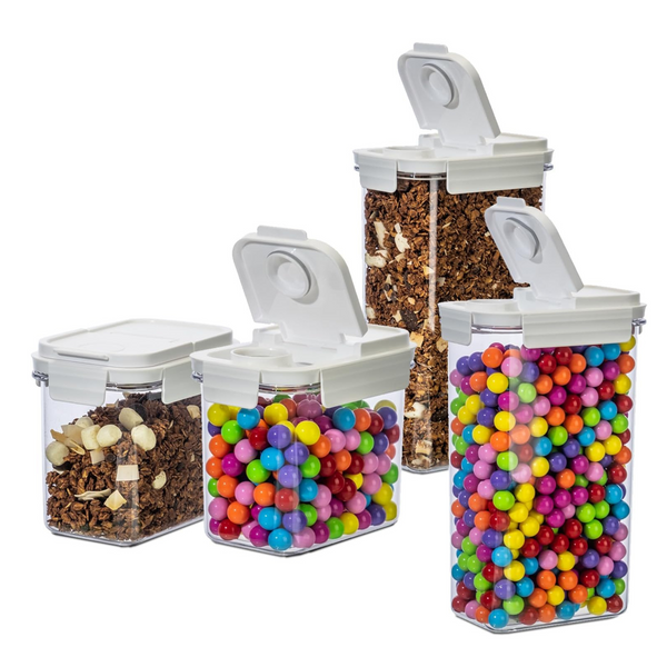 4-Pcs Food Container Storage with Lids