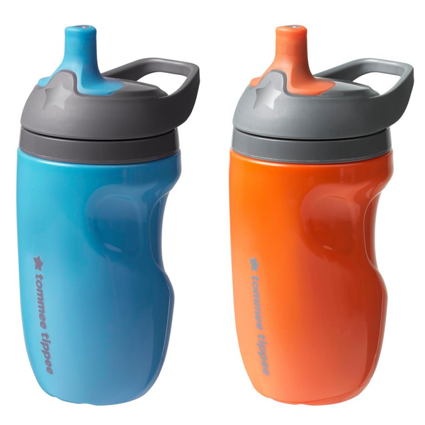 Tommee Tippee 2-Pack Orange and Blue Insulated Sportee Sippy Cups