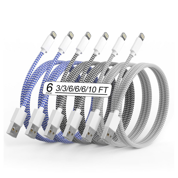 6-Pack iPhone Charger Cord